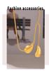 European & American Tassel Water Drop Necklace - Light Luxury Layered Design In Titanium Steel with 18K Gold Plating