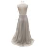 Damen Abendkleid Durchsichtiges Netz Glänzendes Pailletten-Patchwork Figurbetonte Taille Ärmellos Zum Ausgehen