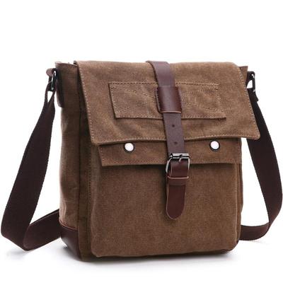 Retro Men Messenger Bags vintage plátěné kabelky Volný čas Práce Cestovní taška Muž Business Crossbody Tašky Aktovka pro muže Bolsas