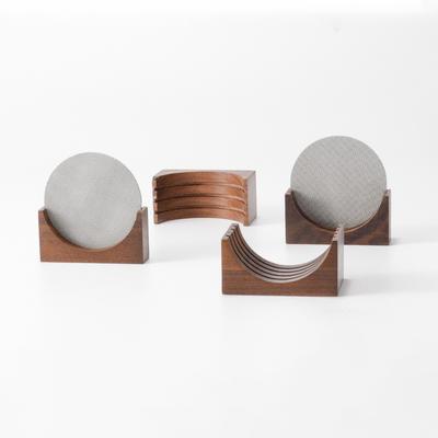 Stojan na espresso Coffee Puck Screen, opakovaně použitelný dřevěný stojan z ořechů pro 51/53/58 mm Espresso Portafilter Puck Screen