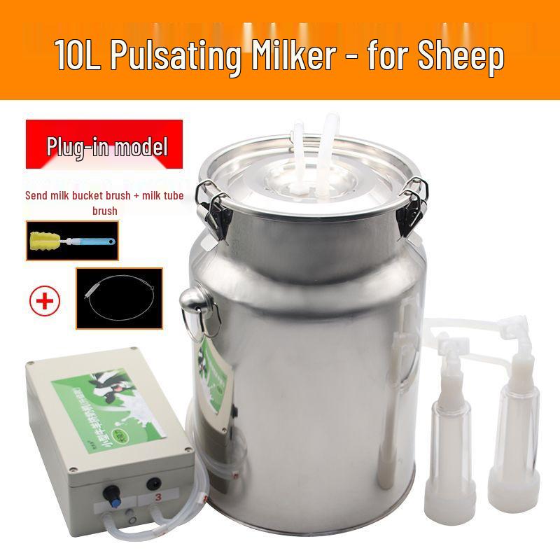 Electric Milking Machine for Cows & Sheep: Pulsating, Speed Adjustable, Fully Automatic, Compact for Home Use