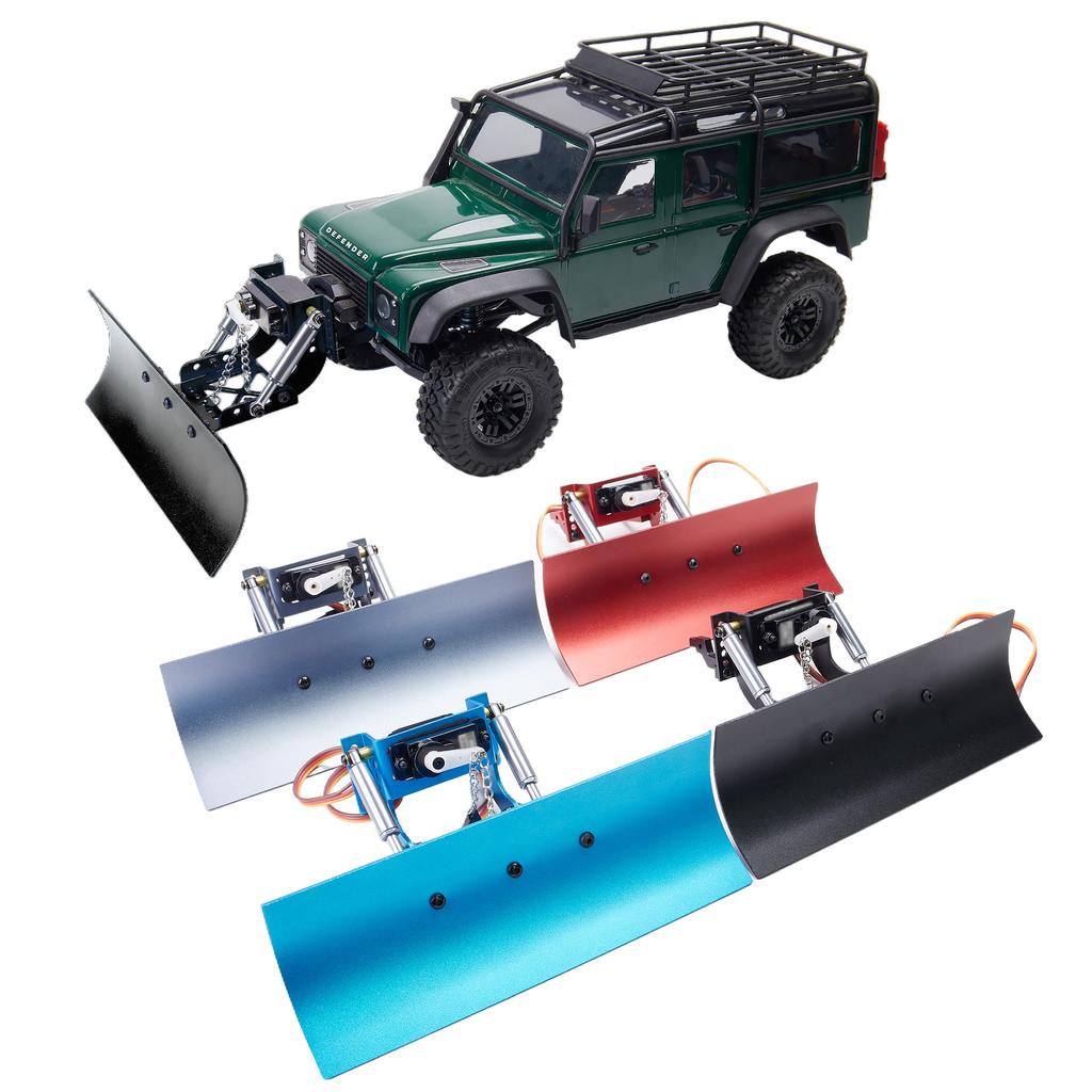 1/18 RC Aluminumx Adjustable Snow Shovel/Snow Plow kit with 12G 180° Servo Motor for RC 1/18 TRX4m Crawler Car Upgrade
