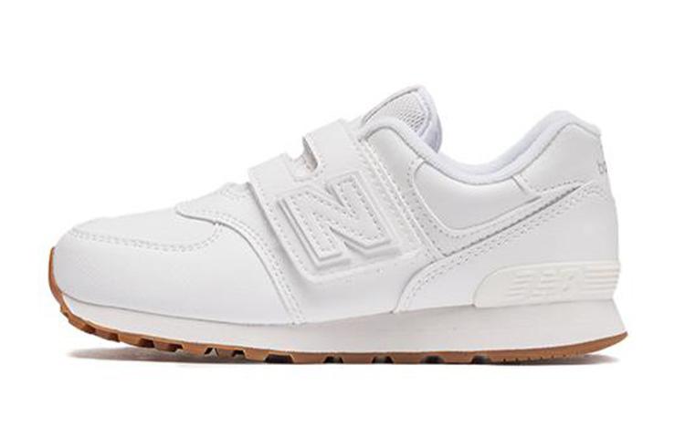 

New Balance Abrasion Resistant Low top Kids Running Shoes White Kids PV574NWW 28