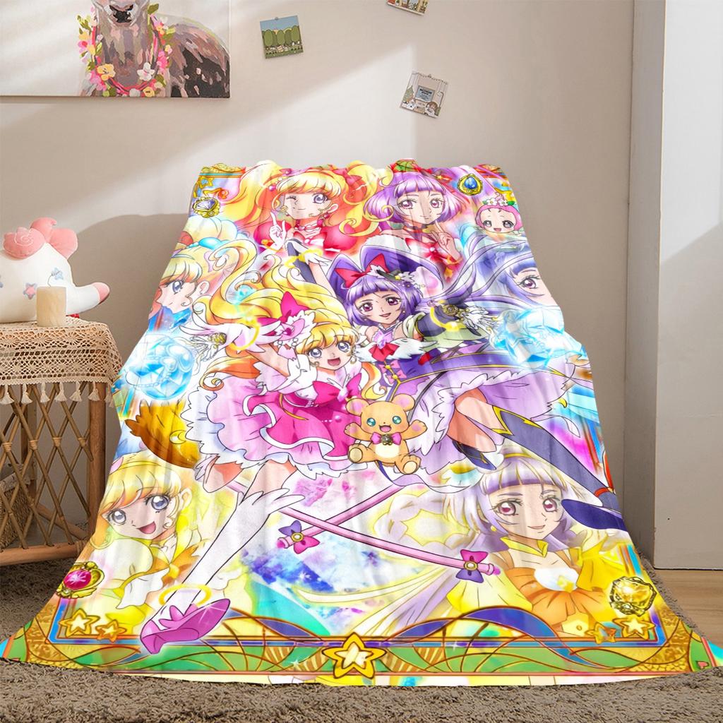 Pretty Cure Soft Flannel Blanket Lightweight Cozy Microfiber Blanket for Couch Bed Machine Washable LXR84