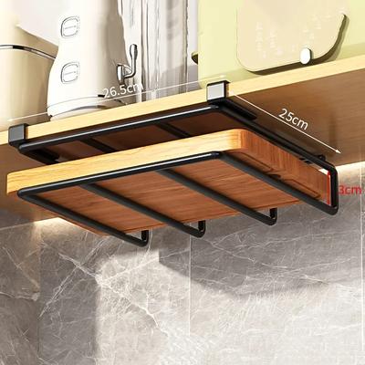 1 ud. Organizador de Cocina Ajustable - Estante de Pared sin Herramientas para Tablas de Cortar y Tapas de Ollas | Estante de Almacenamiento para Armario que Ahorra Espacio