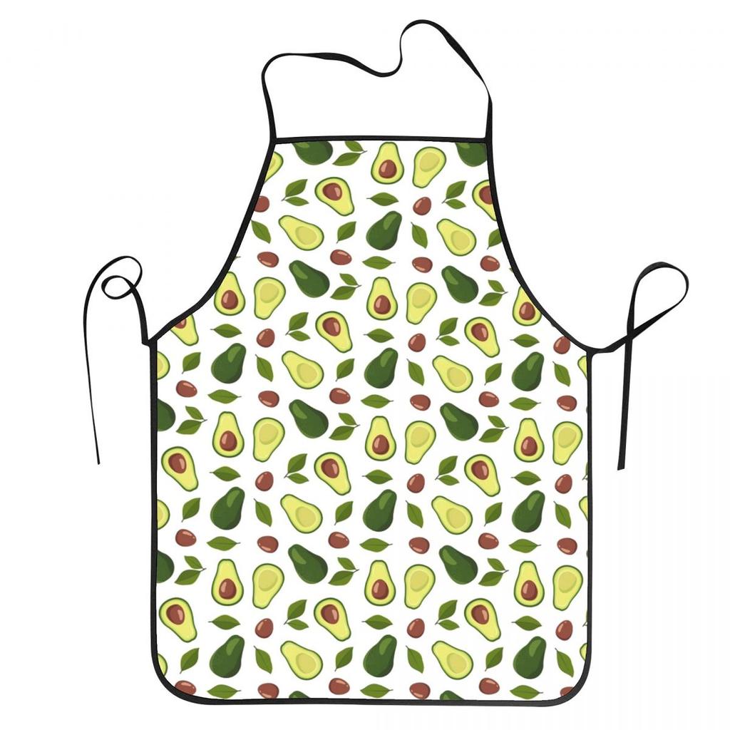 Avocado Printed Apron Chef Baking Tablier Sleeveless Bib Kitchen Cleaning Pinafore for Women Men Painting
