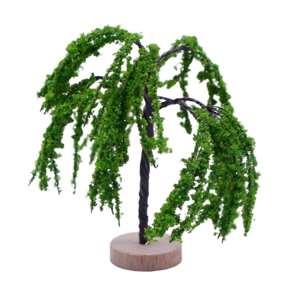 Plastic Miniature Simulated Trees for Model Train Displays and Architectural Landscapes Enhancing Overall Scene Realism