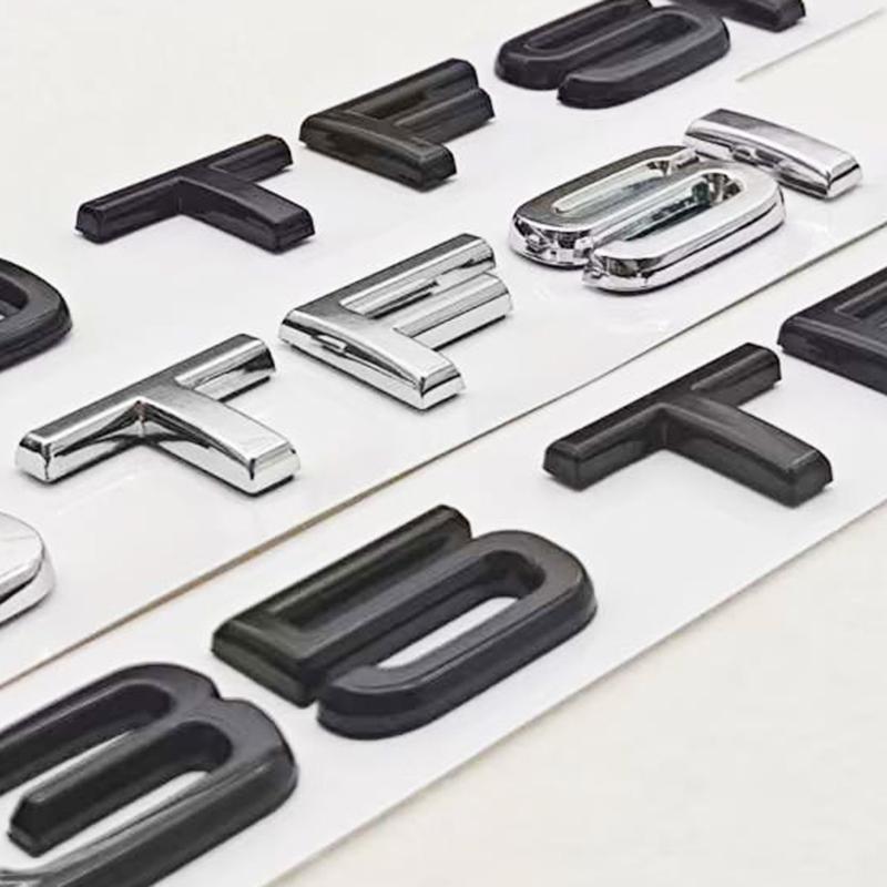 2026 3D ABS Chrome Black Car Letters Logo 30 TFSI 35TFSI Badge Rear Trunk Stickers For AQ4 A3 A4 Q3 Q5 Sportback Auto Accessories
