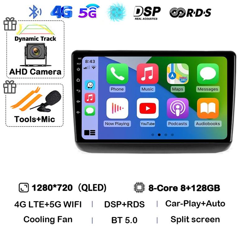 Android 14 Auto Carplay WIFI+4G For Jeep Grand Cherokee WK2 2013 - 2020 Car Radio GPS Navigation Multimedia Video Player Stereo