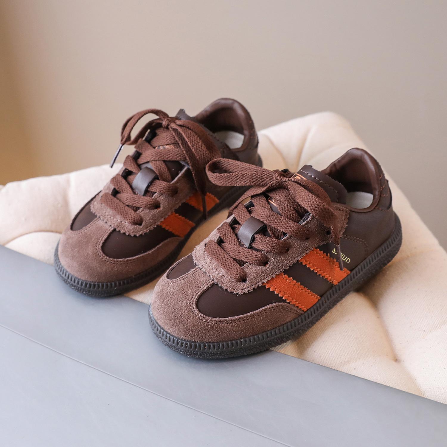 

Classmates Spring and Autumn Children s Board Shoes Simple and Versatile Boys German Training Shoes Grinding Stickers Wear and Take Off Gir 16-19 Whole first 4 pairs wholesale коричневый