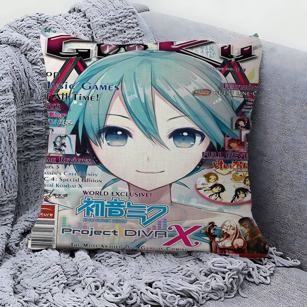 

Anime HHatsunes MMikU Cushion Cover Inches Farmhouse Decor Home Throw Pillow Covers For Couch Decorations 30x30 cm