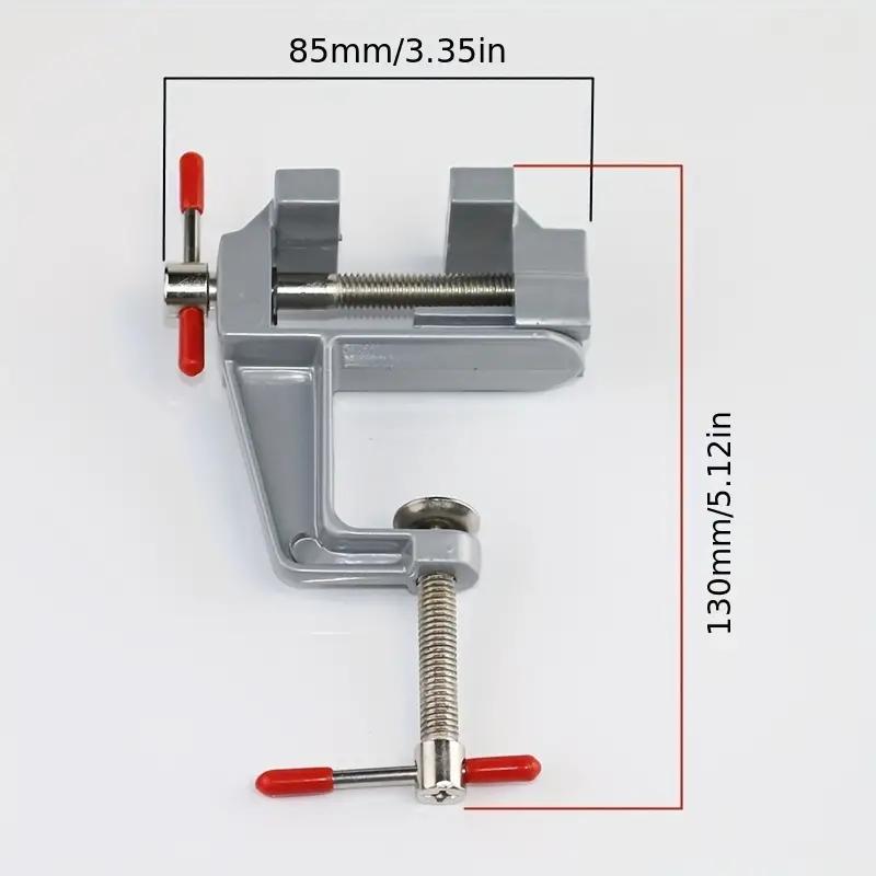 Sturdy Mini Aluminum Bench Vise: Adjustable Table Clamp for Crafting, Electronics, & DIY Projects