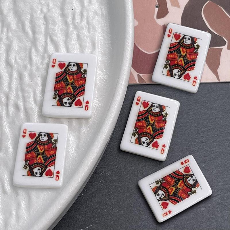 Harz Schmuck Zubehör Simulierte Spielkarten DIY Handyhüllen Handgefertigte Kinder Haarspangen Spielkarten Anhänger Materialien
