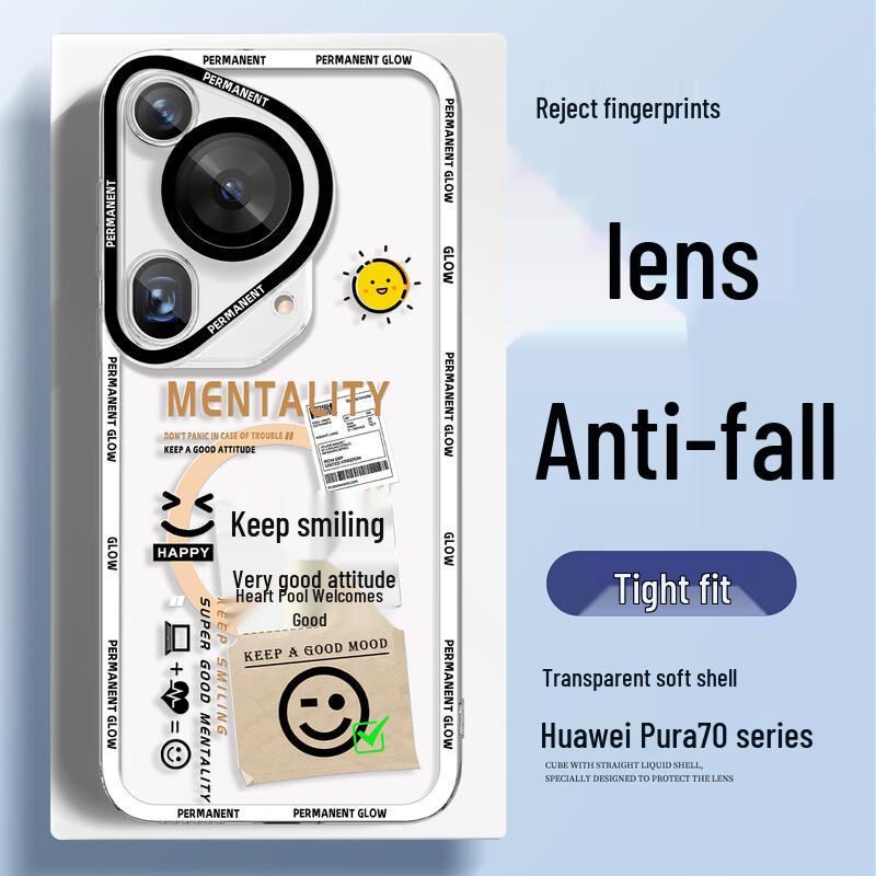 XP Cartoon Transparent Protective Phone Case for Huawei Pura Series