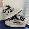 New Hong Kong Style Panda Color Matching Thick Baseplate Shoes Men and Women Versatile Retro Sports Shoes Soft Sole Casual Shoes