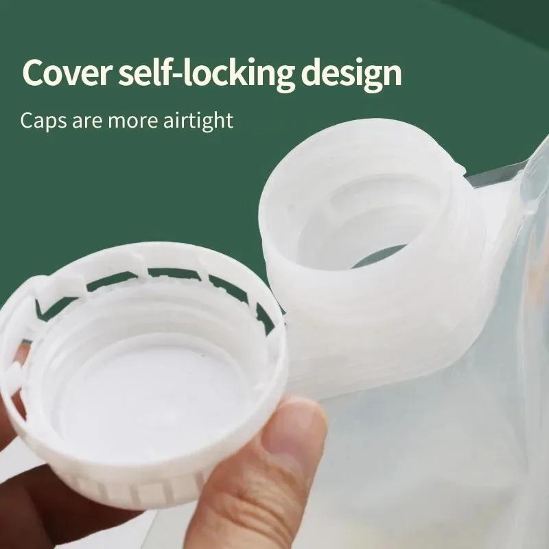 Portable Food Packaging Bag Transparent Self-standing Spray Pocket Food Bag Food Packaging Bag Liquid Solid Travel Storage Bags