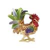 Premium Alloy Rooster Figurine Box With Enamel Finish For Safekeeping Valuables And Gifts Jewelry Organiser