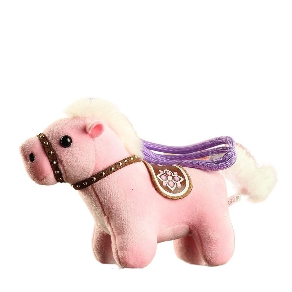 

Mascot Doll Pony Pendant Steed Doll Chinese New Year Gift Zodiac Pony Figurine Home Decoration розовый