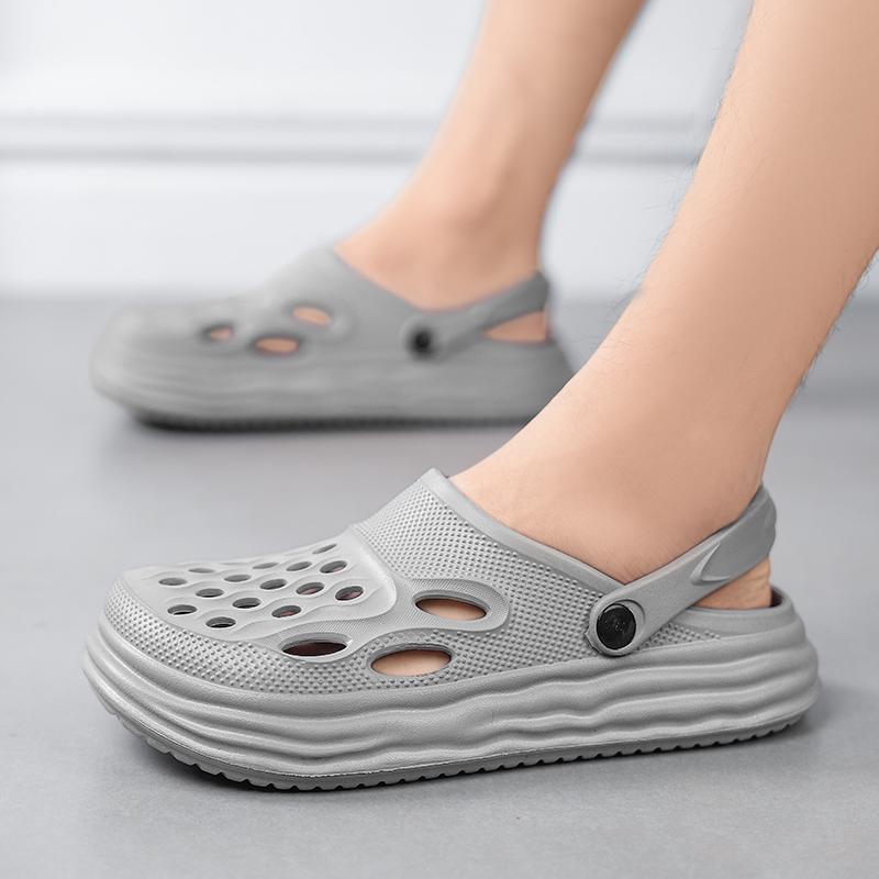 Fashion Outdoor Men's Half Drag Sandals Men's Comfortable Slippers Beach Male Sandal Men Lightweight Garden Flat Male Walking Sneakers