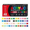 GUANGNA 12-240 Colors Direct-liquid Acrylic Marker Paint Brush Marker Pens for Rock Painting Ceramic Stationery Art Supplies
