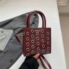 Commuter Small Pouch with Hollowed-out Design, Hand-held, Double-shoulder Strap Crossbody Bag