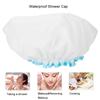 Adult Double Layer Waterproof Shower Cap Thicken Elastic Women Bath Cap Hat Large