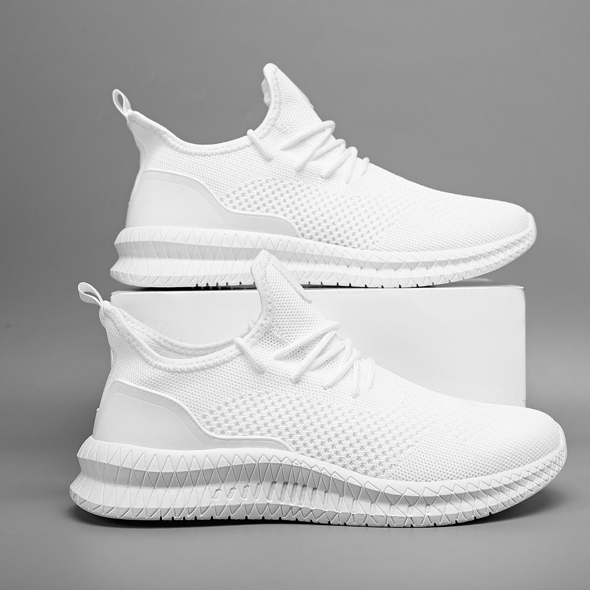 Summer and autumn fly-woven sports men s shoes casual shoes lightweight mesh flats men s running shoes 39