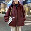 Men's Spring and Autumn New Loose Heavy Fatty Plus Fatty Plus Hooded Casual Jacket