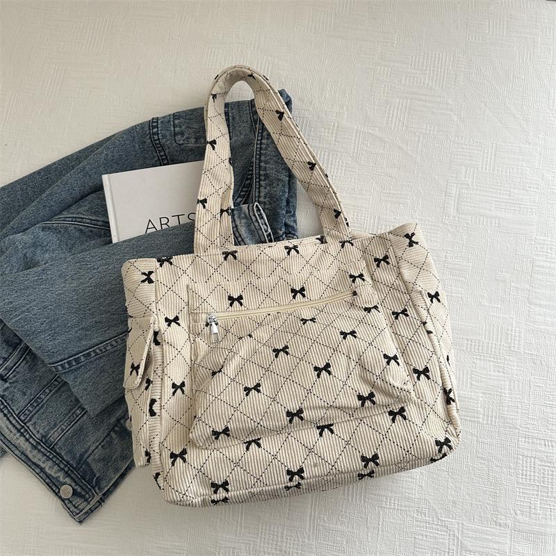 Trend Bow Small Cloth Bag New Personality Beautiful Lady Casual Niche Tote Bag Girl