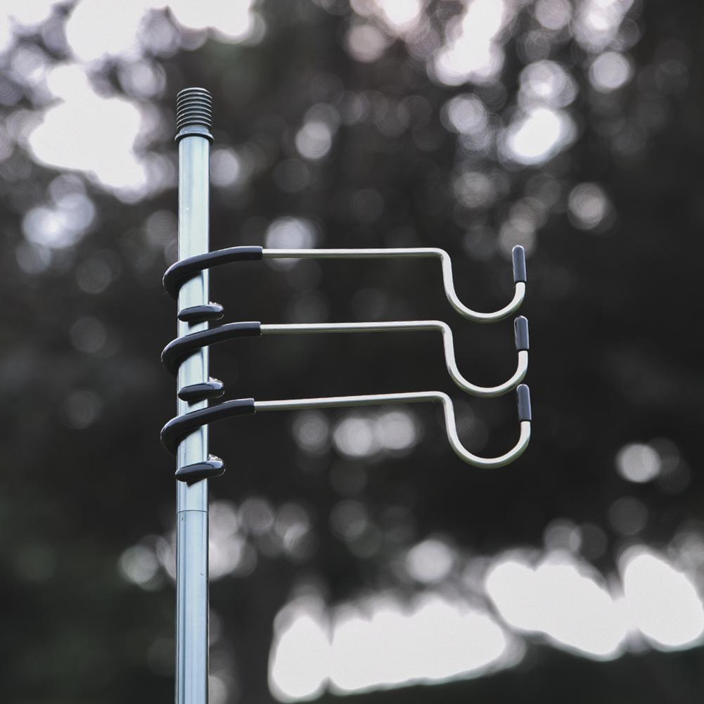 Stainless Steel Tent Pole Lamp Hook Multifunctional for Outdoor Hiking Camping Light Stand Hook Camping Hiking Equipment