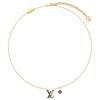 Collana in Smalto con Motivo Floreale Collana da Donna Oro Nero M04452