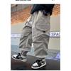 Trendy Boys' Cargo Pants - Casual, Loose Fit, Plus Velvet for Spring, Autumn, Winter