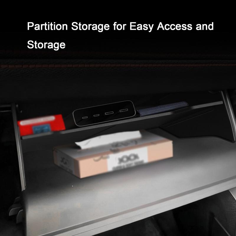 For BYD SHARK 2024 2025 Co-pilot Glove Box Divider Organizer Partition Plates Storage Holder Center Console Armrest Bin Traying