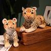 Peluche léopard réaliste à 3 positions, adorable modèle de guépard en peluche, décoration de chambre, cadeau idéal