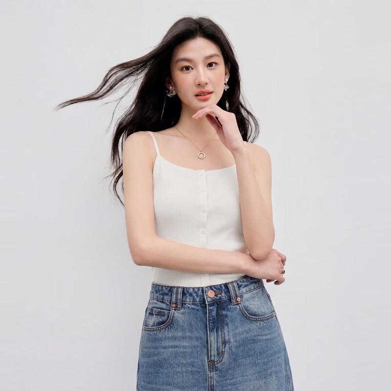 Qiu Shui Yi Ren Women s Button-Front Sling Top XL