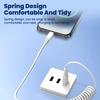 120W Car Spring Cable USB Type C Fast Charging Micro USB Cable For iPhone 16 15 Samsung Xiaomi  Quick Charger 3.0