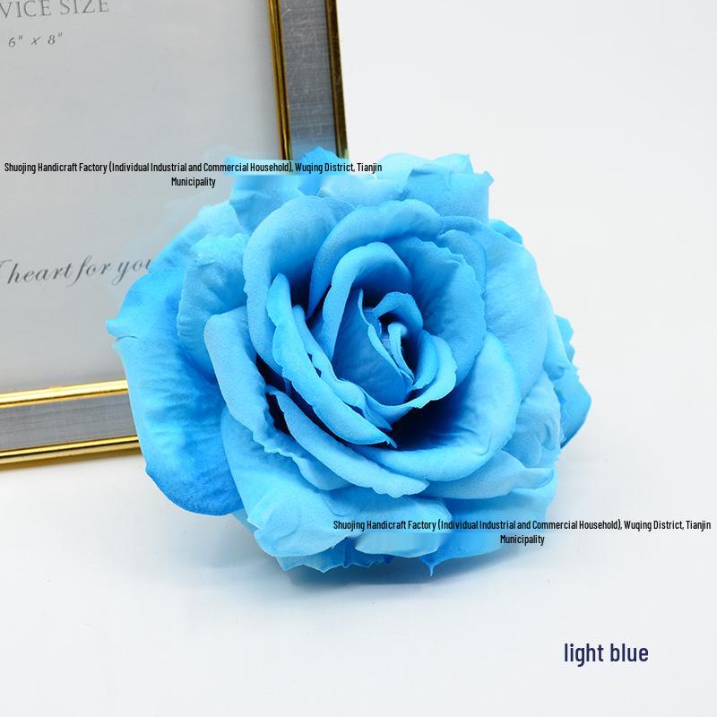 

15cm Velvet Rose Artificial Flower, Ruffled Edge, for Weddings, Christmas Trees, Shops, Doorways, or Malls