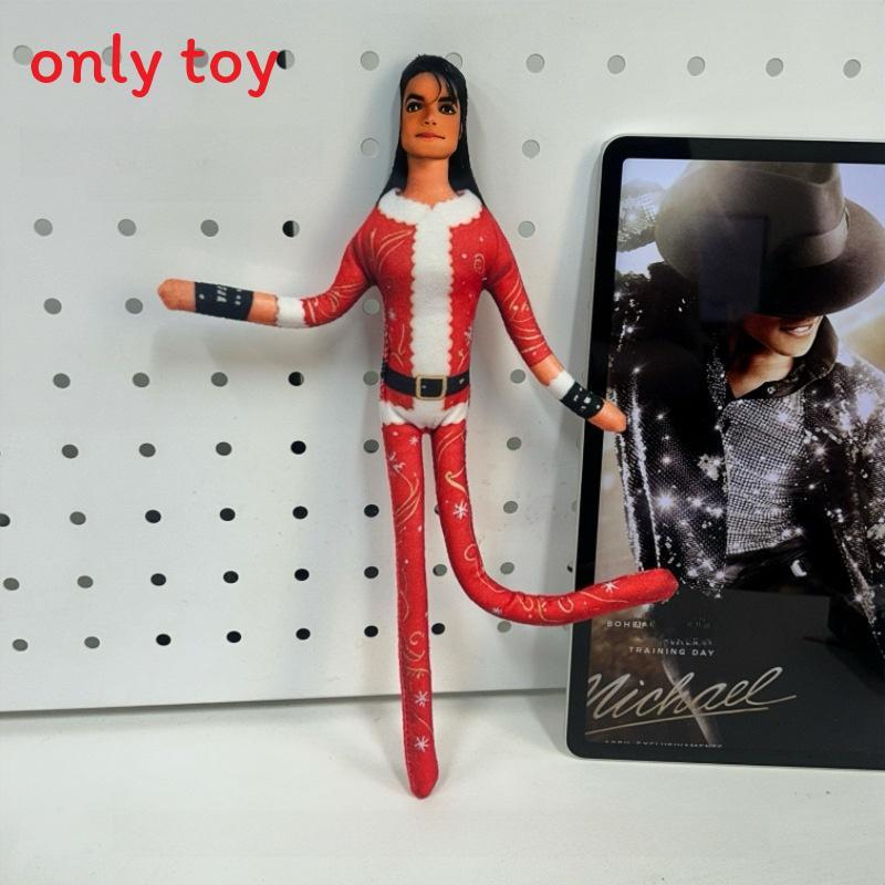 Michael Jackson Christmas Collection Plush Figure With Wire Frame For Festive Decoration