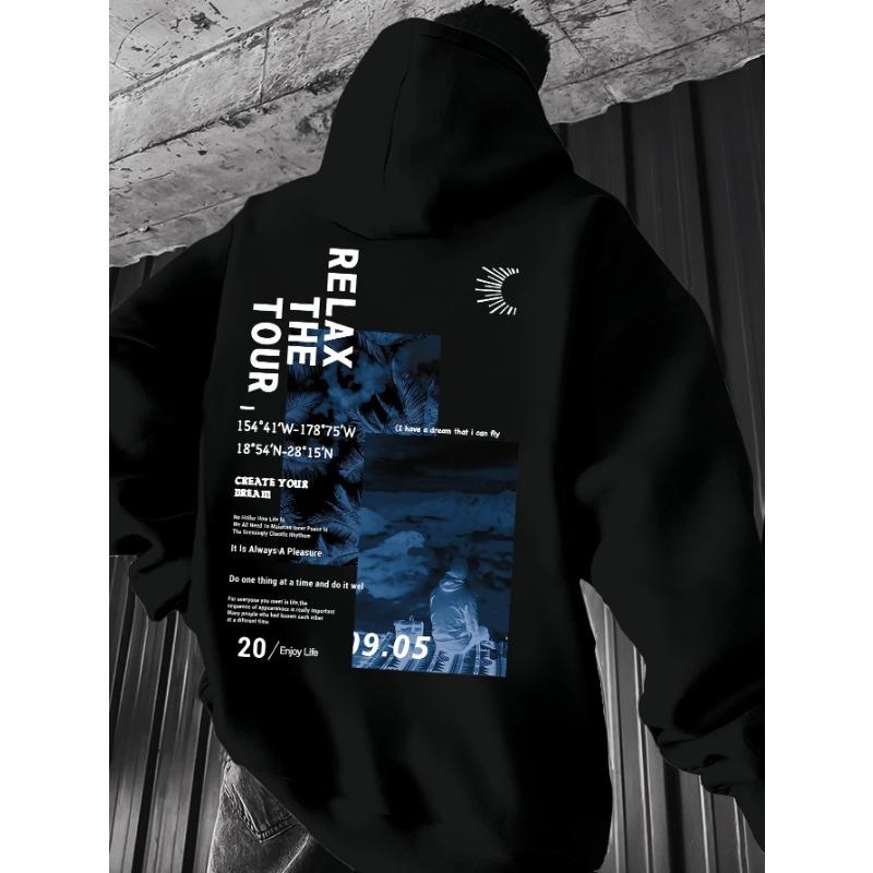 Men s Casual Hooded Sweatshirt for Spring and Autumn, Youth Stylish Hoodie L