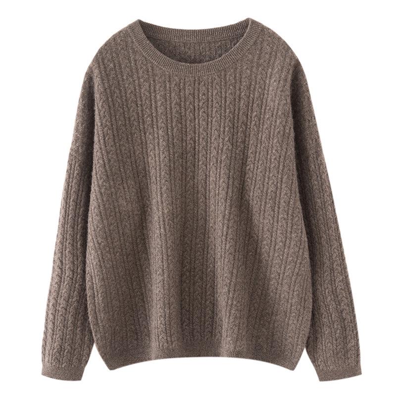 Women's Casual Loose-Fit 100% Cashmere Knit Sweater - Autumn & Winter Style