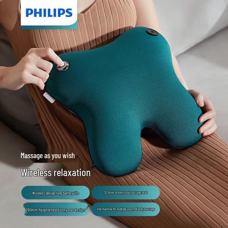 Philips Wireless Neck and Back Massager Cushion PPM3111B