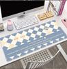 Extra Large Cute Checkered Mouse Pad, Flower Bear Design, Desk Mat for Laptop and Keyboard