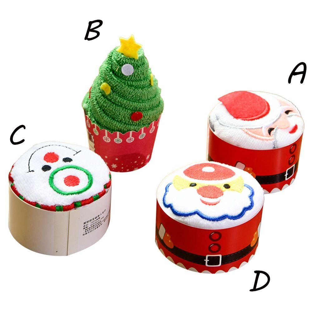 Activity Gift Christmas Decorations Christmas Towel Merry Christmas Gift Cupcake Cotton Towel