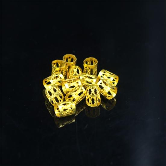 100Pcs Fashion Solid Color Aluminum Women Braiding Hair Rings Clip Decoration