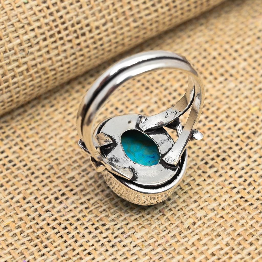 Sleeping Beauty Turquoise Gemstone 925 Sterling Silver Handmade Jewelry Ring