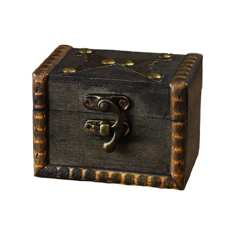 Eleganckie Pudełko do Przechowywania z Zamknięciem Zabezpieczającym Duża Pojemność Drewniane Organizery na Biżuterię Pamiątki Rodzinne