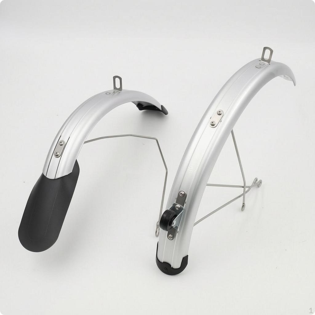 Folding Bike Mudguard Set Curved Front and Rear Cycle Fenders Complete Mudguards for