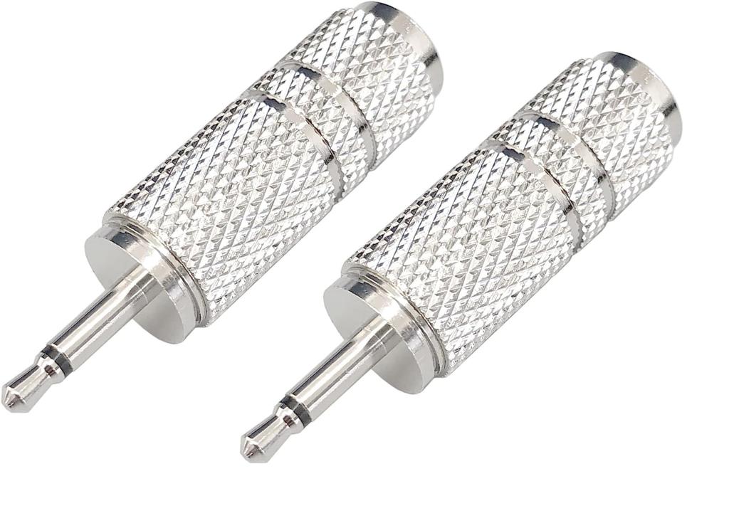 Fuji Parts Stereo Mini Jack To Mono Ultra Mini Plug Conversion Adapter 3.5mm 2.5mm (2 Pieces) AD-619-2P