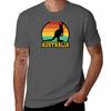 Retro Sunset Australian Kangaroo Tshirt Comfortable Daily Wear Tee