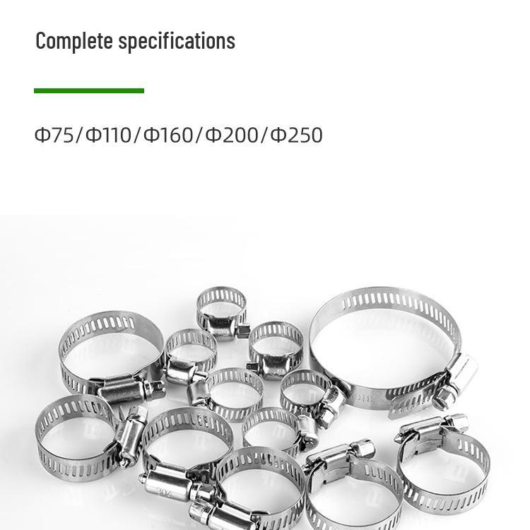304 Stainless Steel PE Pipe Locking Accessories and Hose Clamps for Fresh Air Systems